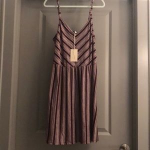 NWT Garnet & White Stripped Spaghetti Strap Dress